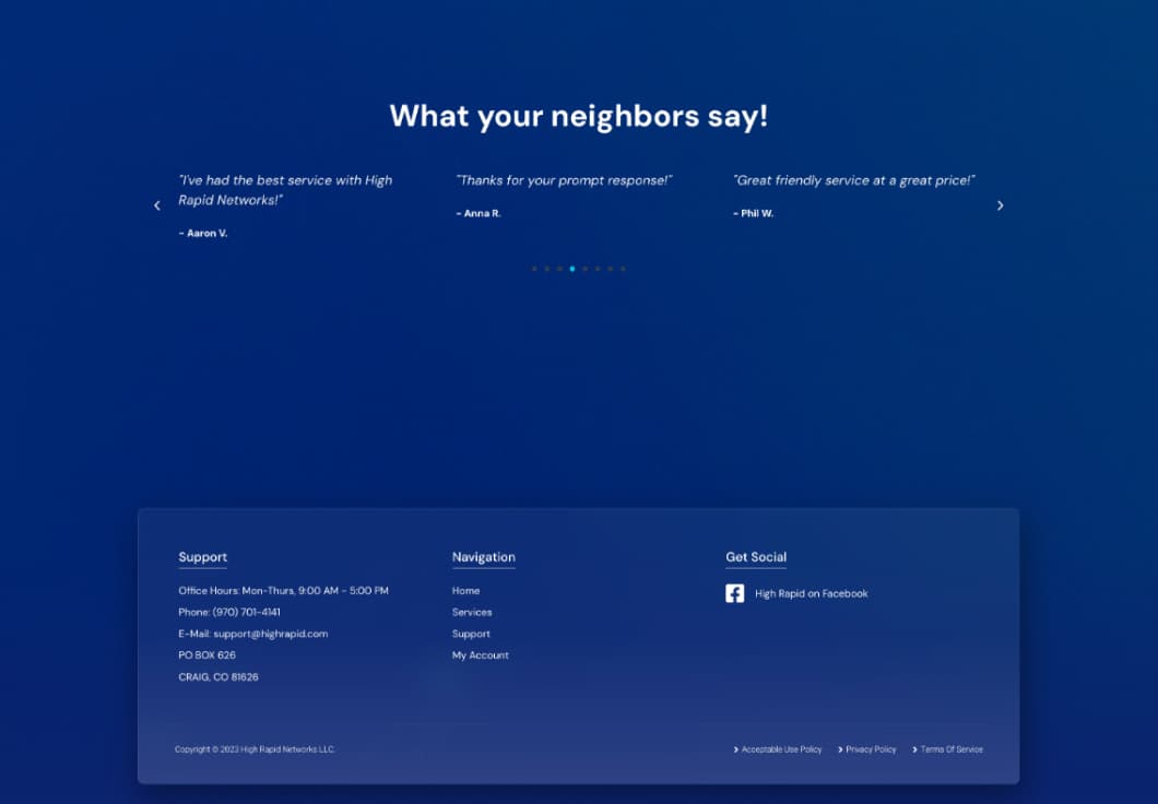 High Rapid Networks screenshot