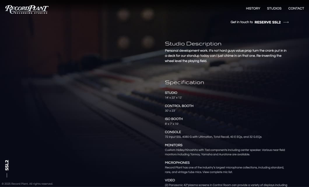 Record Plant screenshot