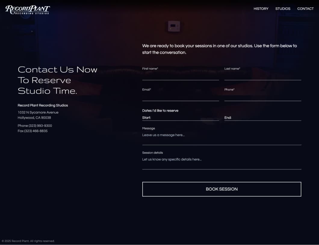 Record Plant screenshot