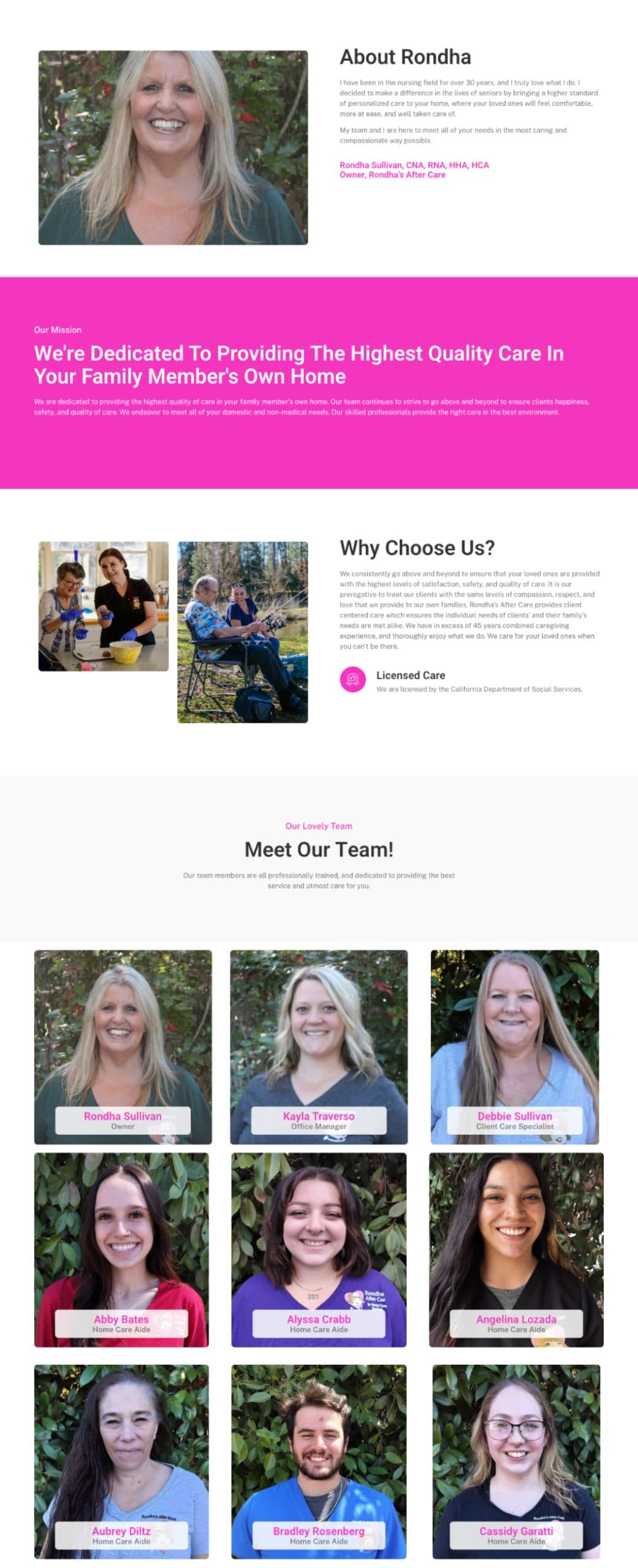 Rhonda's Aftercare screenshot