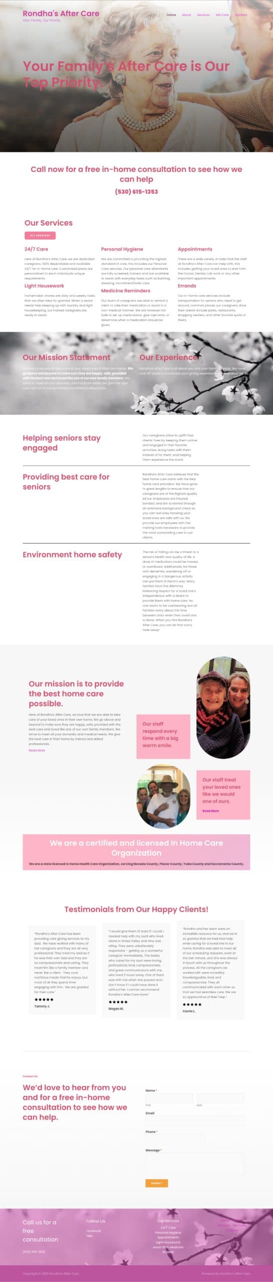 Rhonda's Aftercare - Before