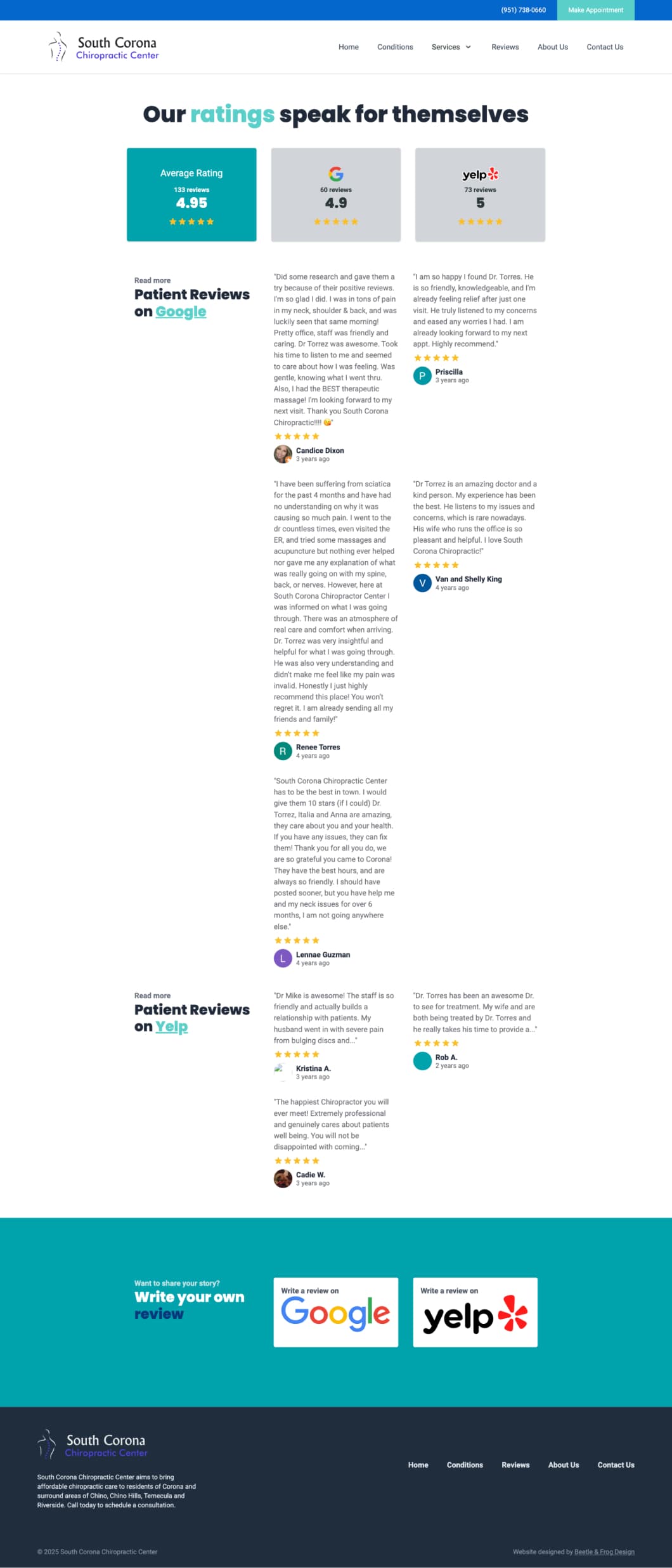 South Corona Chiropractic Center screenshot