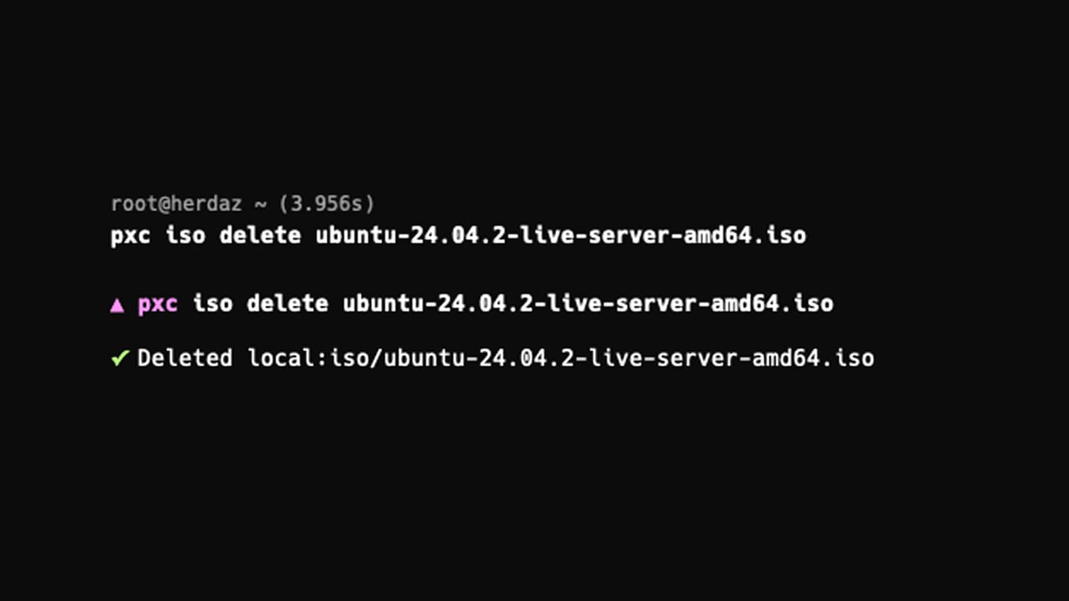 PXC: A safer Proxmox CLI for a phone-sized terminal screenshot