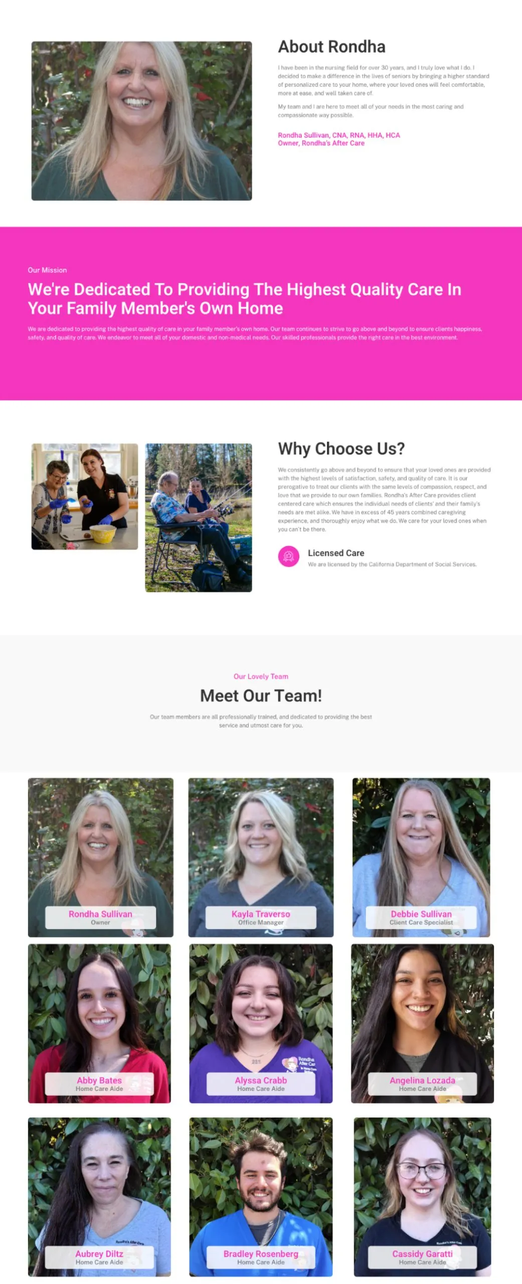 Rhonda's Aftercare screenshot
