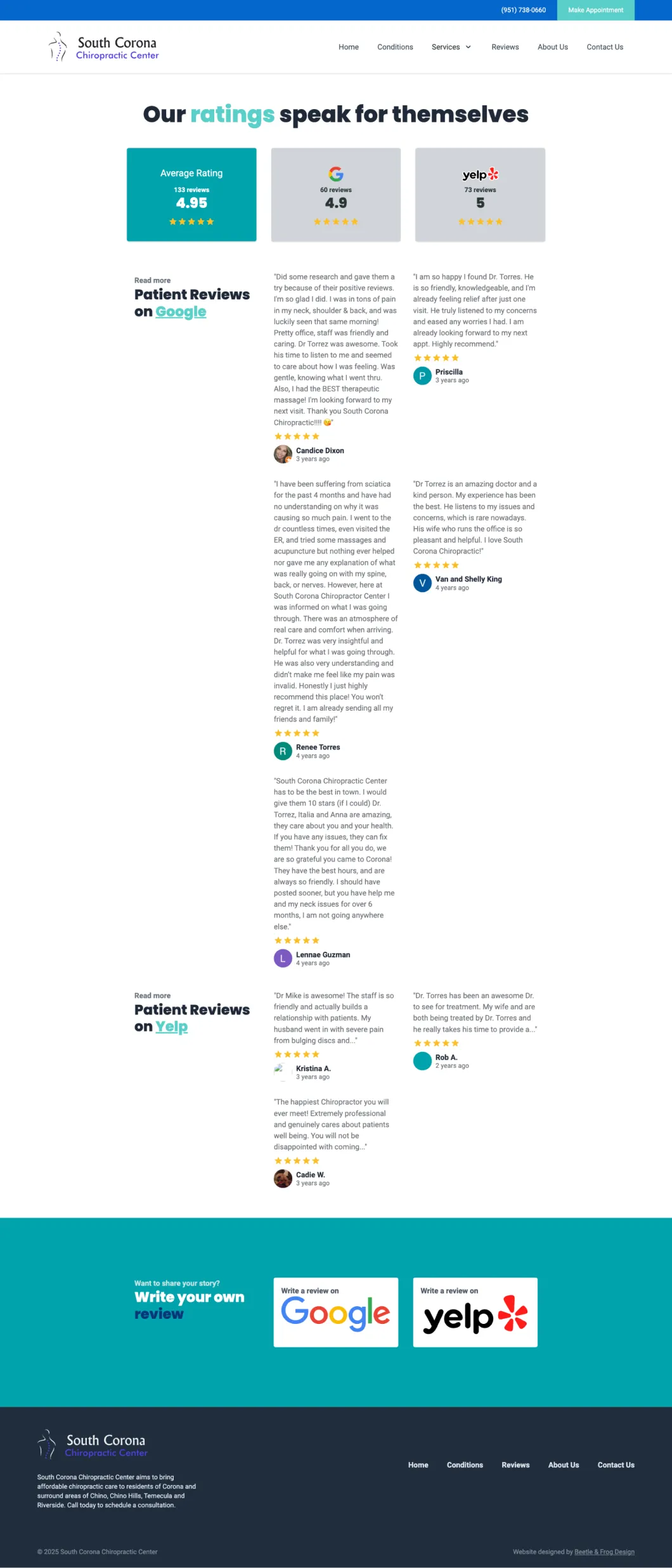 South Corona Chiropractic Center screenshot